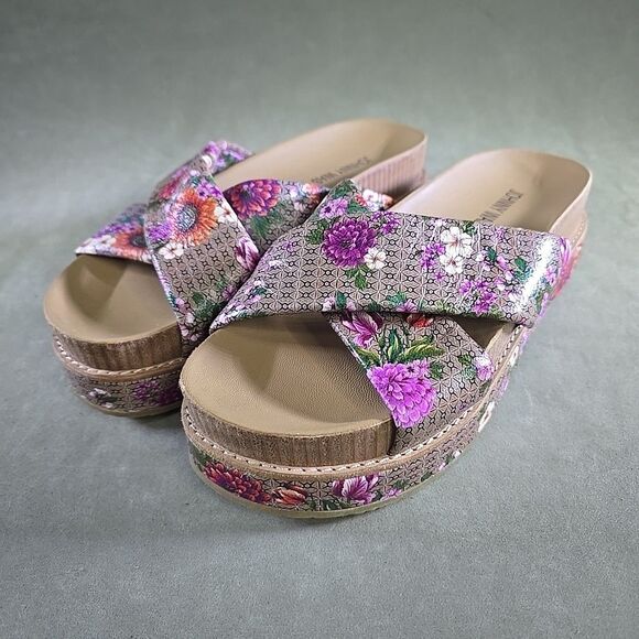 Johnny Was Shoes - Johnny Was Jenna X Band Sandal JWS3122 size 6.5 Womens Flip Flop Slide Platform